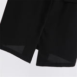 Fashion Summer Vest Jacket Women Plus size 5XL Black Chiffon Sleeveless Outerwear Female Perspective Casual Waistcoat