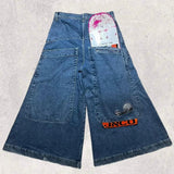 Y2K Big Boy Jeans Original Hip-Hop Embroidered Loose Jeans Street High-Outfit