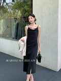 Fongt Xixi 2025 Autumn New White Label Thin Temperament With Dress High-End Long Dress Women 88438