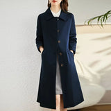 [Libu] High-End Windbreaker Female Long 2024 Spring And Autumn New Advanced Sense Temperament Casual Korean Version Coat-Outfit
