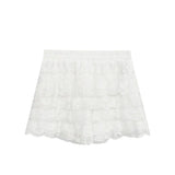 Elegant Corset Suit Women Bow Tie Sexy Lace Tube Top White Shorts Two Piece Casual Fashion Summer Female Two Piece Set-Outfit