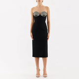 Drilled With A Thin-Bossed Dress In Spring 2025, The New Sexy Temperament Is High-Waisted Long Black