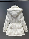 Winter Warm Parka Vintage Small Fragrance Jacket Fashion Hooded Sonw Coat Female Puffer Jacket Drawstring Parka