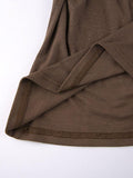 Basic Solid Long Sleeve Crop Top-Outfit