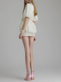 Vietnamese High-End Feel Dress Women 2025 Summer New Bag Of Three-Dimensional Flowers Pressed Folding Holiday