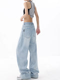 Light Blue Washed Baggy Boyfriend Jeans-Outfit