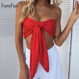 Bandage Crop Top Sexy Off Shoulder Party Club Multi Way Wrap Cross Lace Up Camisole Backless Beach Summer