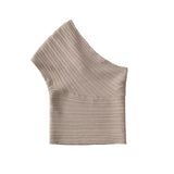 Spring Rib Knitted Asymmetrical Blouse 4240001-Outfit