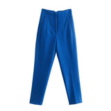 Fashionable Multi-Color Pendant High-Waisted Straight Harlan Casual Suit Trousers In Spring And Summer 2024-Outfit