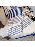 Elegant V-neck Bow Striped High Waist Slim Mini Dress Women's Spring Sleeveless Contrast Stripe Knitted Female