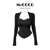 Fongt Design Long-Sleeved T-Shirt Women 2025 Autumn High-End Feeling Thin Chic Top