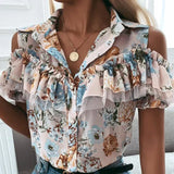 Off Shoulder Ruffle Chiffon