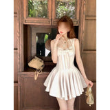 Fongt Princess Dress Short Dress Summer New Casual Summer High Sensing French Suspension Skirt Women's