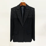 Fongt New Star Fashion Hot Diamond Body A Buckle Suit Jacket Half-Skirt Suit