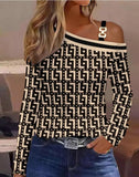 Autumn Simple Metal Buckle Shoulder Collar