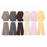 Fongt Explosive Women's Texture Double Thai And Outerwear Trousers Set