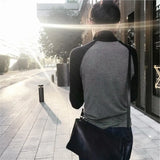 Patchwork Bottoming t Shirt Women Spring Autumn Tee Shirt Korean Turtleneck Slim Long Sleeve gray T-shirts 90s base