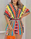 New Summer Style T90472023 Is Specially Designed For Loose Leisure Printed Jumpsuits.-Outfit