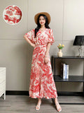 French Temperament, High Sensibility, Long Skirt, Sweet, Fragrant Wind, Aging Design, Thin Pink Dress-Outfit