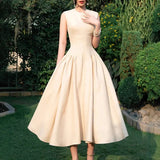 Fongt Temperament Dress Women 2025 Spring New Round-Neck Sleeveless High-Grade Color White Long