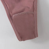 Sexy Ice Silk Scarless Thong Trousers Women Low-Rise Naked Motion Yoga Invisible Lady