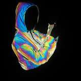 Colorful Reflective Crop Top Women's Hooded Top Jacket Colorful Reflective Short Jacket-Outfit