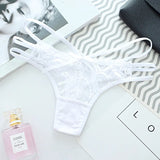 Fongt Transparent Lace T-Shirt Tempting Fine Strip With No Trace Perspective Low-Rise Hot Cotton Crotch Tpants6802