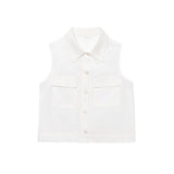 Fongt Homemade New Women's Oceaned Bags Vest With Belt Casual Shorts