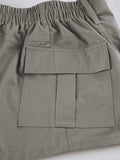 Vintage Low Rise Asymmetric Cargo Shorts-Outfit
