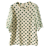 Printing Loose Shirt Women's Blouse Summer Short Sleeve Casual New Top Fashion Female 2022 Korean Style Polka Dot