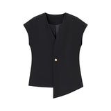 Fongt Explosion Women's Button Blouse Broad Leg Trousers Set