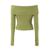 Style Big Lapel Slim Pullover Sweater In Summer-Outfit