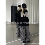 Vintage Design, Washable Folds, Big Pockets, Wide-Legged Casual Jeans, Stacking Trunks-Outfit