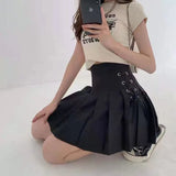 Fongt 100-Fold Skirt Women's New Dress With White Half-Dress Korean Version Of The College Style Skirt A Skirt