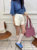 Floral High Waist Drawstring Shorts-Outfit