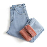 Fongt Jeans, Tall Waist, Loose, Straight Tube Fall 2024 New Dad Radish Pants-Outfit