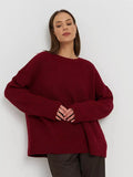 Fongt / Winter 2024 Round Collar Loose Long Sleeve Basic Casual Sweater