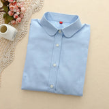 Blouses Long Sleeve Cotton Oxford Ladies Tops Office Long Sleeve Shirts Women Blusas Camisas Mujer Spring