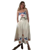 Fongt Summer New Women's Clothing Printing Fresh And Pure Temperament Waist Dress