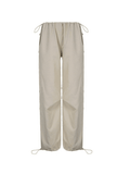 Drawstring Low Waist Baggy Cargo Pants-Outfit