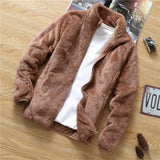 Velvet Thick Coat Men's Spring Winter Korean Version Loose 2022 New Men's Youth Casual Fleece Jacket Male Oversized
