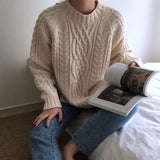 2022 Pullovers Warm Minimalist Korean Fashionable Solid Wild Oversized Spring Winter Women's Sweaters Jumpers