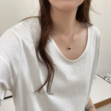 And Autumn New U-Shaped Collar Open Fork Medium-Long Loose Casual White Long-Sleeved
