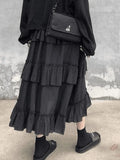 Irregular Tiered Midi Skirt-Outfit