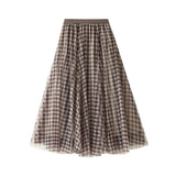 Fongt Lattice Trinkle Dress High Waist Shade Medium Long Tight Waist Spring And Summer Skirt 8806