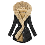 Fongt Autumn And Winter Coat Women's Warm Wool Hooded Jacket MG622