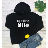 Women Long Sleeve Tumblr Introvert Hooded Sweatshirt Cute Free Hugs Cactus Hoody Sarcastic Jumper Hugger Pullovers