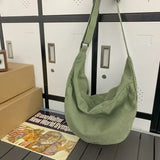 Vintage Wash Large Canvas Shoulder Bag-Outfit