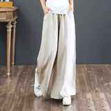 Summer Long Trousers Women Wide Leg Pants ZANZEA Casual Loose Pantalon High Waist Oversized Solid Harem Palazzo