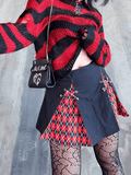 Distressed Striped Crop Sweater-Outfit